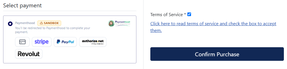 VirtueMart PaymentHood Checkout