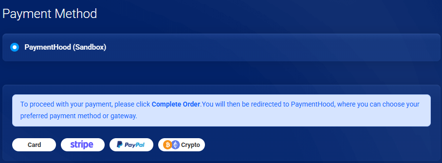 WHMCS PaymentHood Checkout