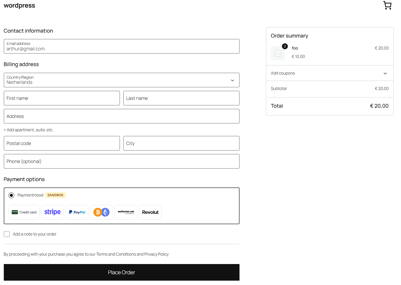 WooCommerce PaymentHood Checkout